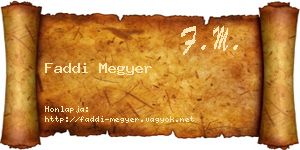 Faddi Megyer névjegykártya
